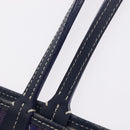 Goyard Herringbone Saint Louis PM Tote Bag PVC Blue Silver Auth 212531SAV-14