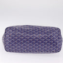 Goyard Herringbone Saint Louis PM Tote Bag PVC Blue Silver Auth 212531SAV-15