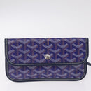 Goyard Herringbone Saint Louis PM Tote Bag PVC Blue Silver Auth 212531SAV-23