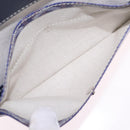 Goyard Herringbone Saint Louis PM Tote Bag PVC Blue Silver Auth 212531SAV-27