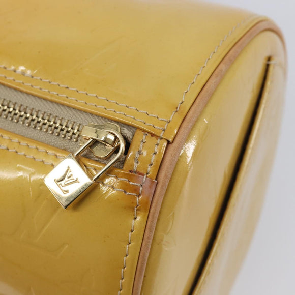 LOUIS VUITTON Monogram Vernis Bedford Hand Bag Beige M91006 LV Auth 212541V