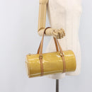 LOUIS VUITTON Monogram Vernis Bedford Hand Bag Beige M91006 LV Auth 212541V-24