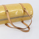 LOUIS VUITTON Monogram Vernis Bedford Hand Bag Beige M91006 LV Auth 212541V-7