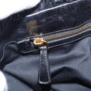 Miu Miu Vitter Lux Hand Bag Leather 2way Black Gold Auth 212549M-20
