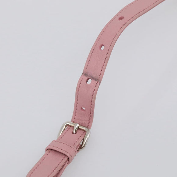 Miu Miu Matelasse Hand Bag Leather 3way Pink Silver Auth 212550A