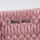 Miu Miu Matelasse Hand Bag Leather 3way Pink Silver Auth 212550A-19
