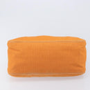 Miu Miu Shoulder Bag Canvas Orange Gold Auth 212551A-10