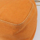 Miu Miu Shoulder Bag Canvas Orange Gold Auth 212551A-13