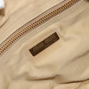 Miu Miu Shoulder Bag Canvas Orange Gold Auth 212551A-18