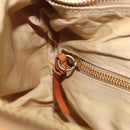 Miu Miu Shoulder Bag Canvas Orange Gold Auth 212551A-22
