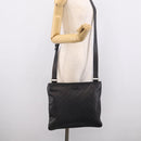 GUCCI GG Canvas Guccissima Shoulder Bag Leather Black Gold 201446 Auth 212553V-23