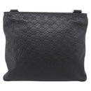 GUCCI GG Canvas Guccissima Shoulder Bag Leather Black Gold 201446 Auth 212553V-3