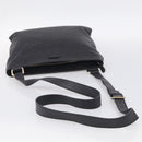 GUCCI GG Canvas Guccissima Shoulder Bag Leather Black Gold 201446 Auth 212553V-7