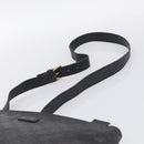 GUCCI GG Canvas Guccissima Shoulder Bag Leather Black Gold 201446 Auth 212553V-8