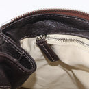 Chloe Paddington Hand Bag Leather Brown Gold Silver Auth 212555V-23
