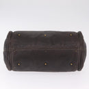 Chloe Paddington Hand Bag Leather Brown Gold Silver Auth 212555V-9