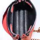 VERSACE Medusa Micro Chain Shoulder Bag Suede Orange Gold Auth 212556A-21