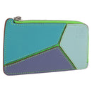 LOEWE Puzzle Coin Purse Leather Multicolor Silver Auth 212567M-1
