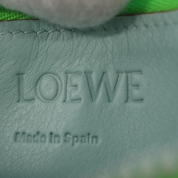 LOEWE Puzzle Coin Purse Leather Multicolor Silver Auth 212567M