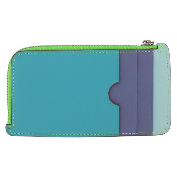 LOEWE Puzzle Coin Purse Leather Multicolor Silver Auth 212567M
