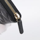 CHANEL Matelasse Long Wallet Caviar Skin Black Gold CC Auth 212569V-12