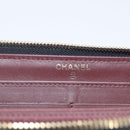 CHANEL Matelasse Long Wallet Caviar Skin Black Gold CC Auth 212569V-15