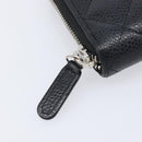 CHANEL Matelasse Long Wallet Caviar Skin Black Silver CC Auth 212570V-12