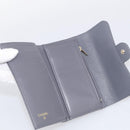 CHANEL Matelasse Long Wallet Caviar Skin Gray Gold CC Auth 212571M-16