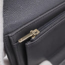 CHANEL Matelasse Long Wallet Caviar Skin Gray Gold CC Auth 212571M-19