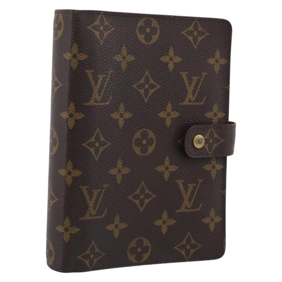 LOUIS VUITTON Monogram Agenda MM Day Planner Cover R20105 LV Auth 212572