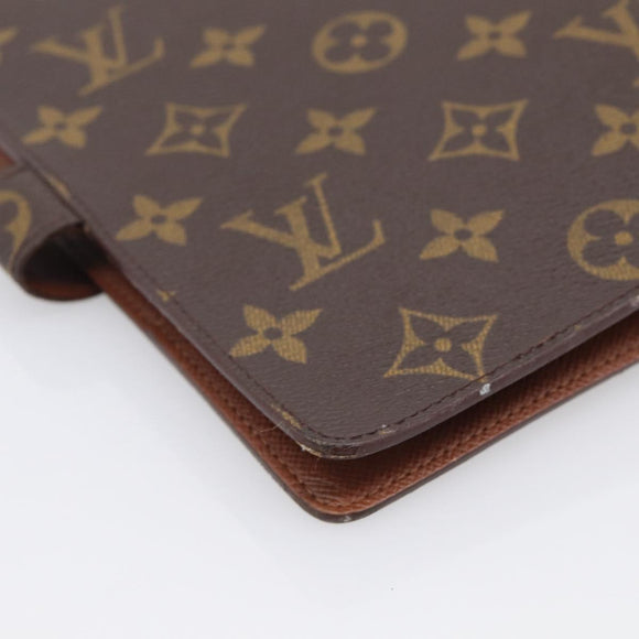 LOUIS VUITTON Monogram Agenda MM Day Planner Cover R20105 LV Auth 212572