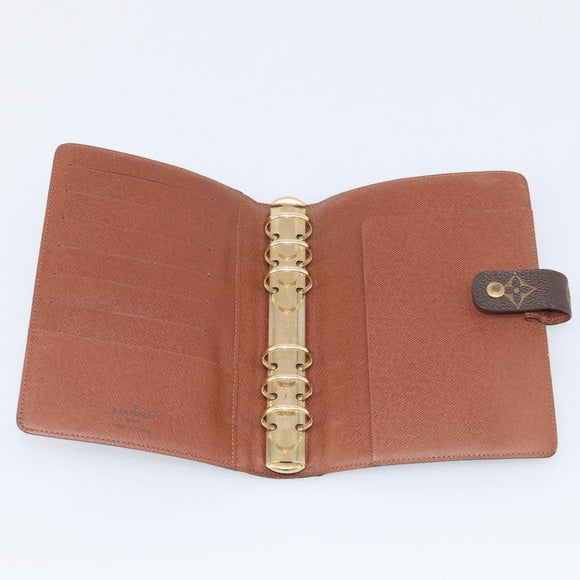 LOUIS VUITTON Monogram Agenda MM Day Planner Cover R20105 LV Auth 212572