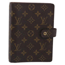 LOUIS VUITTON Monogram Agenda MM Day Planner Cover R20105 LV Auth 212572-2