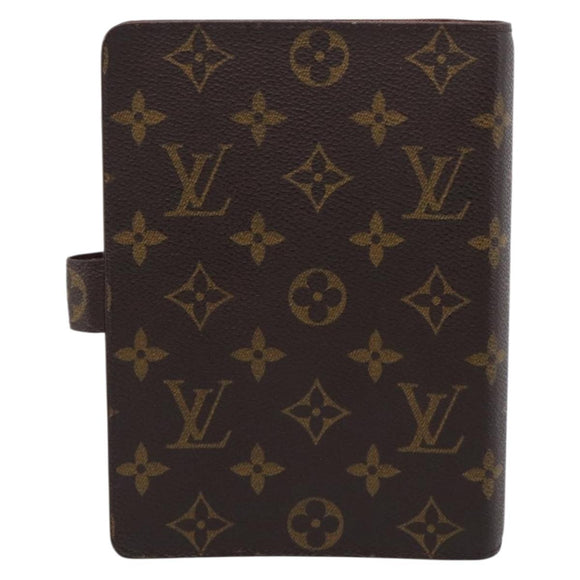 LOUIS VUITTON Monogram Agenda MM Day Planner Cover R20105 LV Auth 212572