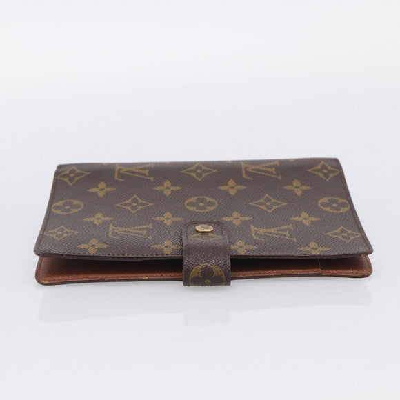 LOUIS VUITTON Monogram Agenda MM Day Planner Cover R20105 LV Auth 212572