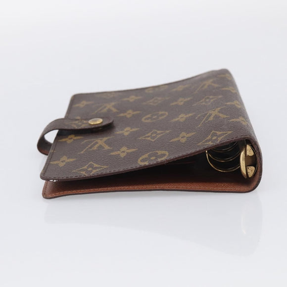 LOUIS VUITTON Monogram Agenda MM Day Planner Cover R20105 LV Auth 212572