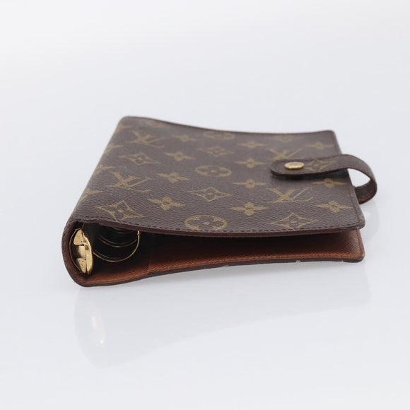 LOUIS VUITTON Monogram Agenda MM Day Planner Cover R20105 LV Auth 212572