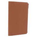 HERMES EA Zip PM Day Planner Cover Leather Brown Silver Auth 212573M-1