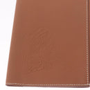 HERMES EA Zip PM Day Planner Cover Leather Brown Silver Auth 212573M-14