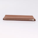 HERMES EA Zip PM Day Planner Cover Leather Brown Silver Auth 212573M-4