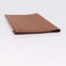 HERMES EA Zip PM Day Planner Cover Leather Brown Silver Auth 212573M-7