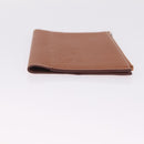 HERMES EA Zip PM Day Planner Cover Leather Brown Silver Auth 212573M-8