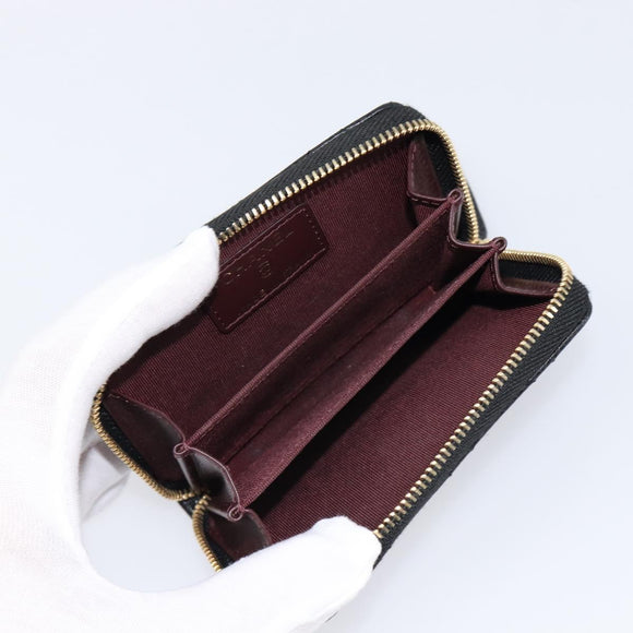 CHANEL Matelasse Long Wallet Caviar Skin Black Gold CC Auth 212574M
