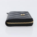 CHANEL Matelasse Long Wallet Caviar Skin Black Gold CC Auth 212574M-4