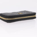 CHANEL Matelasse Coin Purse Caviar Skin Black Gold CC Auth 212575M-6