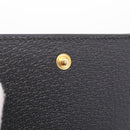 GUCCI GG Marmont Web Sherry Line Wallet Leather Black Gold 719887 Auth 212576M-15