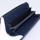 GUCCI GG Marmont Long Wallet Denim Blue Gold 443123 Auth 212577M-17