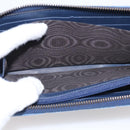 GUCCI GG Marmont Long Wallet Denim Blue Gold 443123 Auth 212577M-20