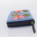GUCCI GG Marmont Long Wallet Denim Blue Gold 443123 Auth 212577M-4