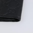 GUCCI GG Canvas Guccissima Long Wallet Leather Black Silver 473920 Auth 212578M-10